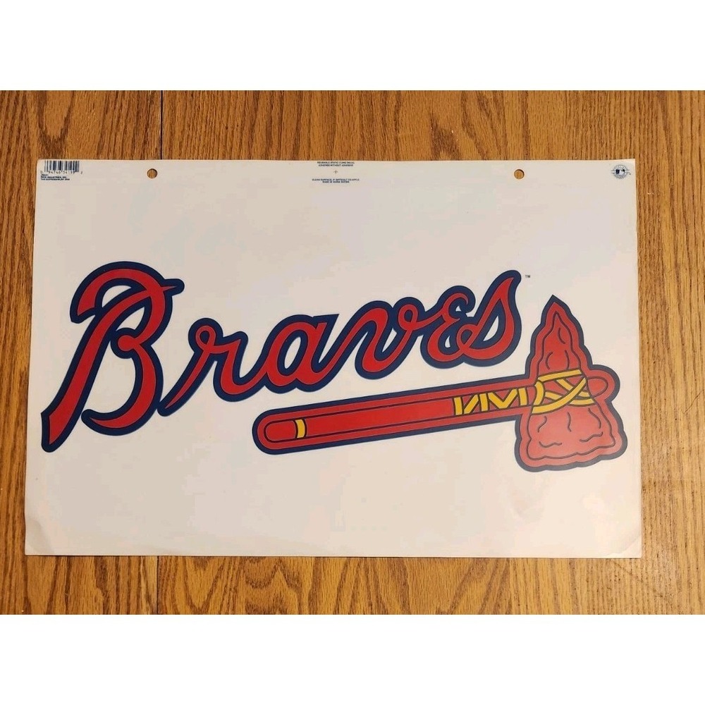 Vintage 2005 Atlanta Braves Rico Tag Express 18" Reusable‎ Window Cling NOS